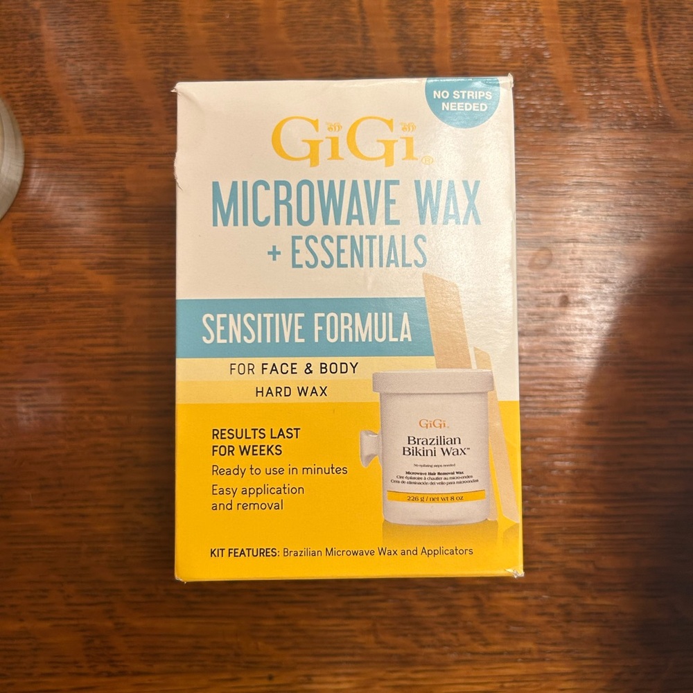 NWT Gigi microwave hard wax kit sensitive formula